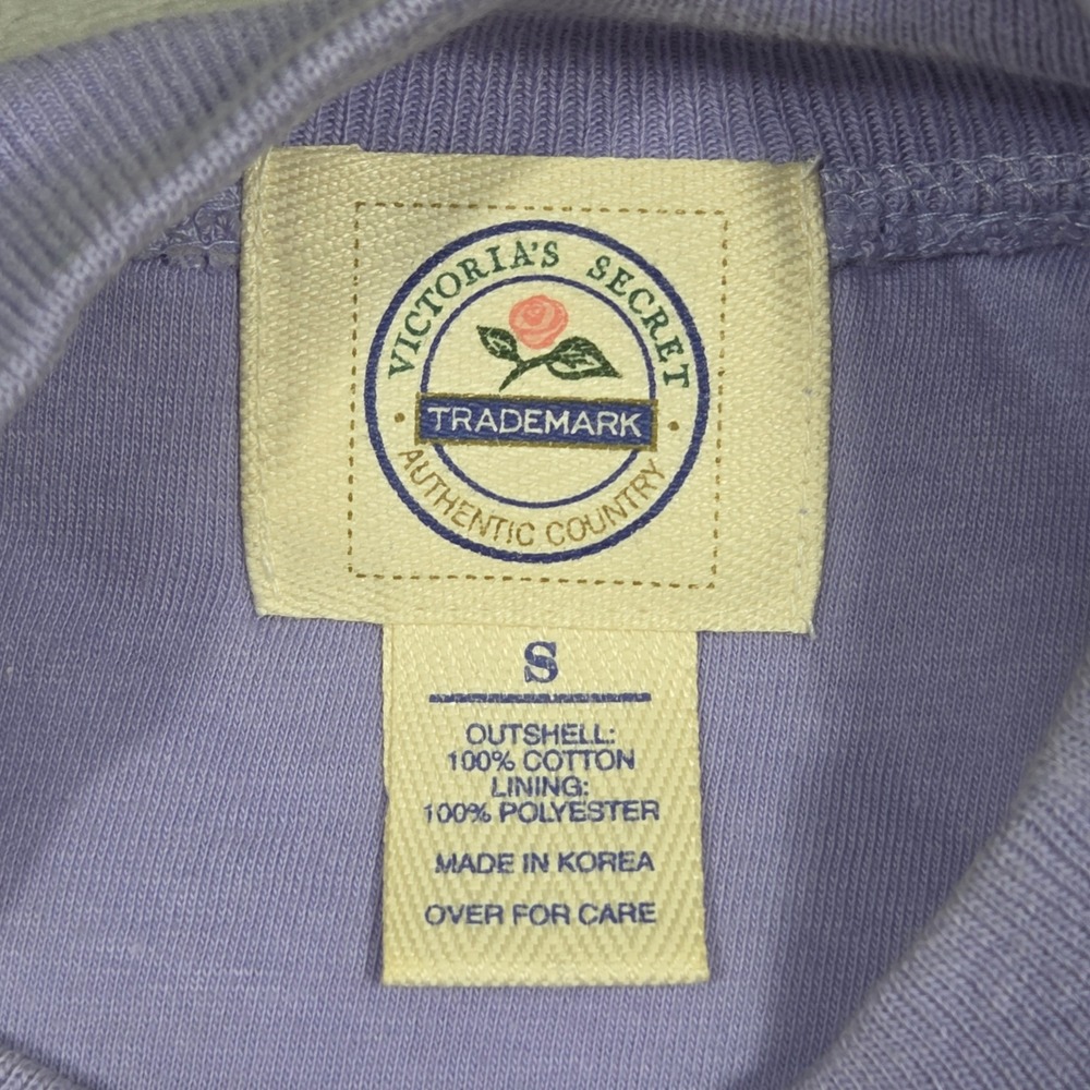 Vintage Victorias Secret Quilted Pullover Top Sweatshirt Embroidered Retro Chic - Picture 5 of 6